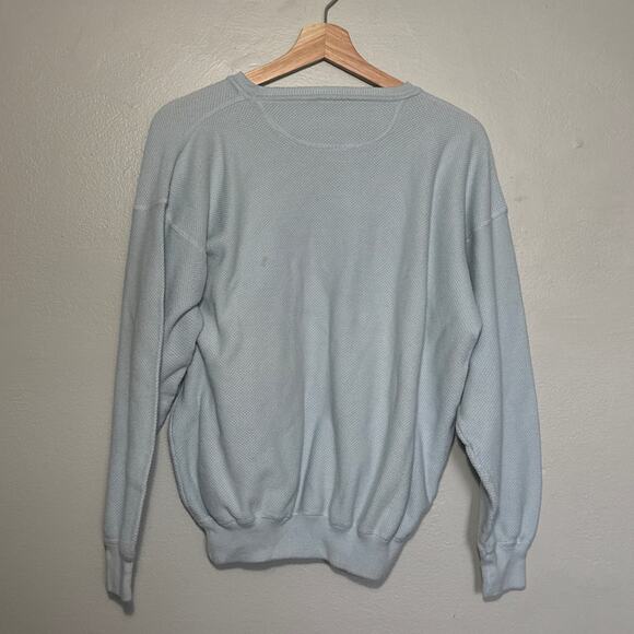 Men's Light Blue Vintage Made in Italy for Trillion Palm Beach Knit Sweater - Picture 4 of 5